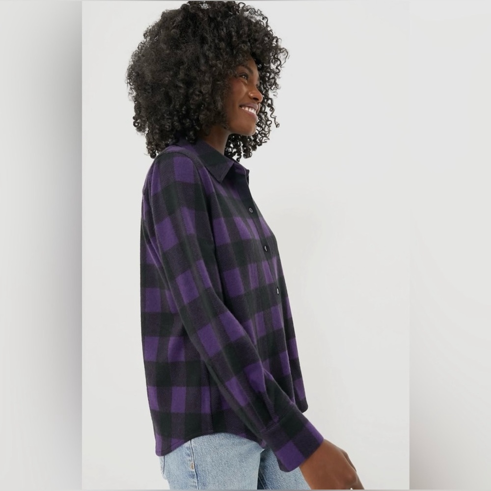 Tuckernuck Aubergine Check Chandler Flannel Size L - Picture 2 of 11
